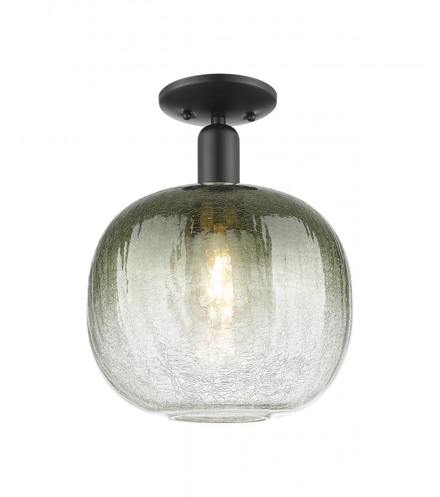 Brookhaven Sphere - 1 Light - 6 inch - Matte Black - Semi-Flush Mount