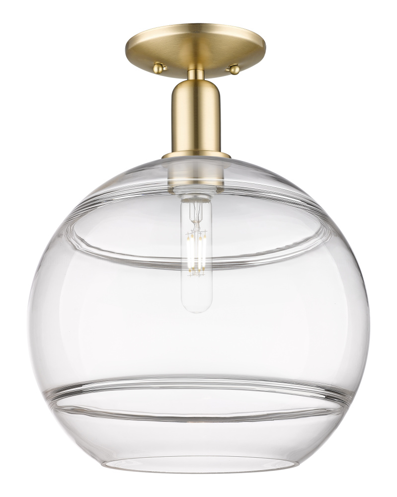 Rochester - 1 Light - 12 inch - Champagne Bronze - Semi-Flush Mount