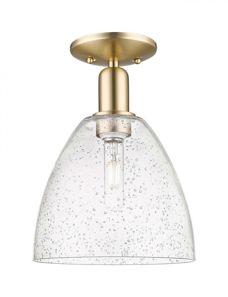 Bristol - 1 Light - 9 inch - Champagne Bronze - Semi-Flush Mount