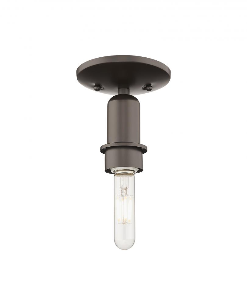 Arcadia - 1 Light - 5 inch - Oil Rubbed Bronze - Semi-Flush Mount