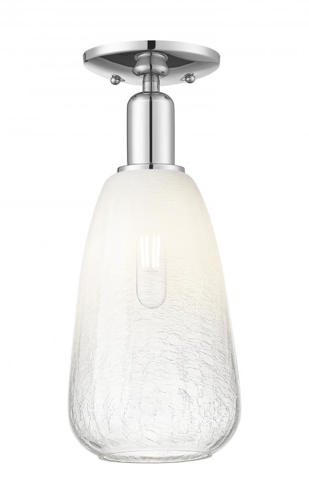 Brookhaven Almond - 1 Light - 6 inch - Polished Chrome - Semi-Flush Mount