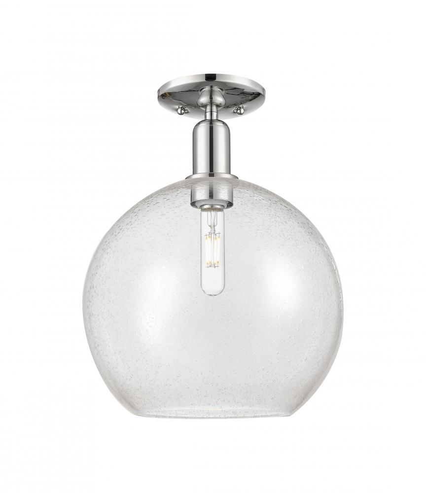 Athens - 1 Light - 12 inch - Polished Nickel - Semi-Flush Mount