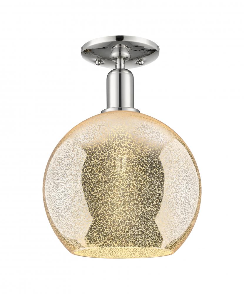 Athens - 1 Light - 10 inch - Polished Nickel - Semi-Flush Mount