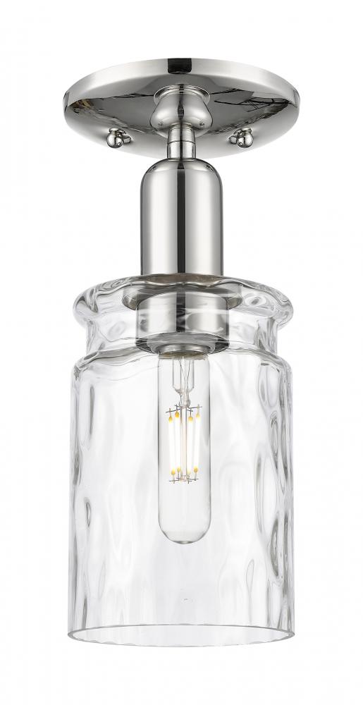 Candor - 1 Light - 5 inch - Polished Nickel - Semi-Flush Mount