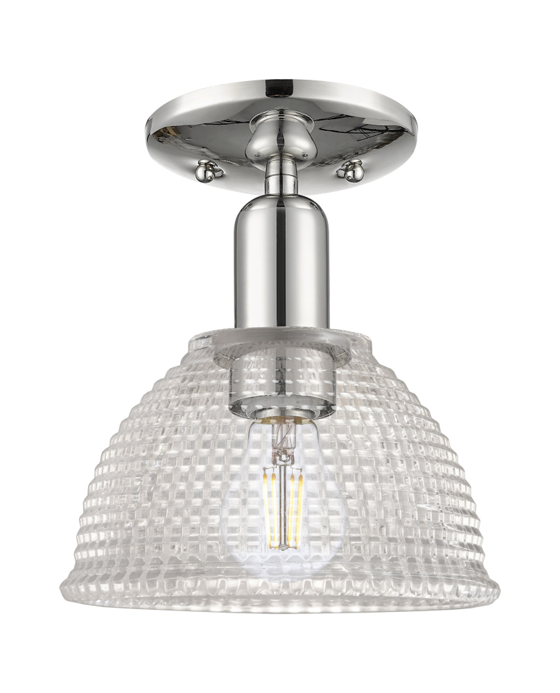 Arietta - 1 Light - 8 inch - Polished Nickel - Semi-Flush Mount