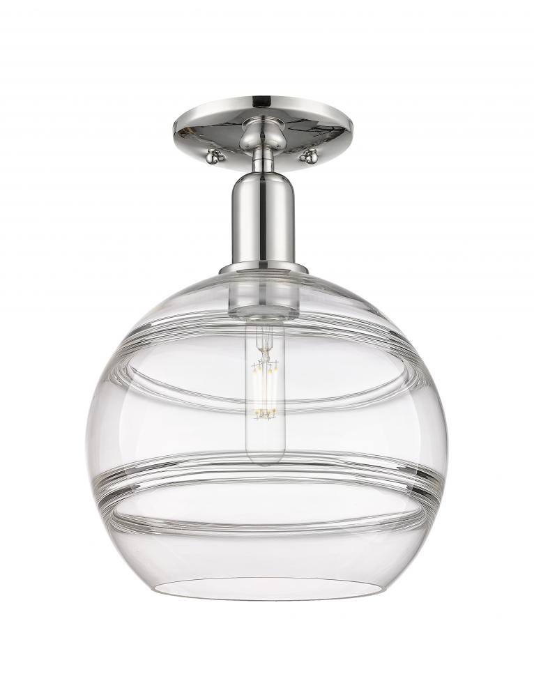 Rochester - 1 Light - 10 inch - Polished Nickel - Semi-Flush Mount