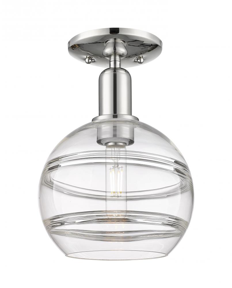 Rochester - 1 Light - 8 inch - Polished Nickel - Semi-Flush Mount