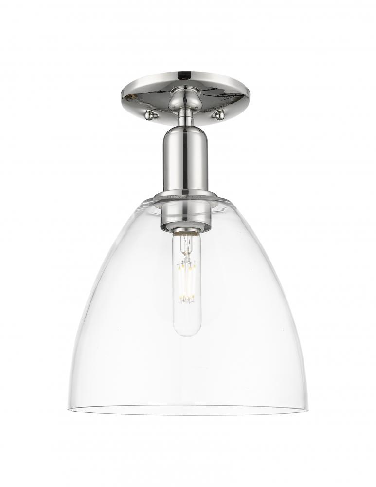 Bristol - 1 Light - 9 inch - Polished Nickel - Semi-Flush Mount