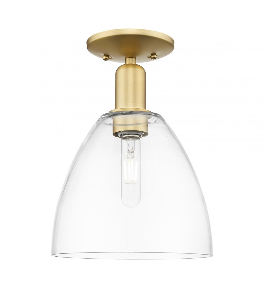 Bristol - 1 Light - 9 inch - Satin Gold - Semi-Flush Mount
