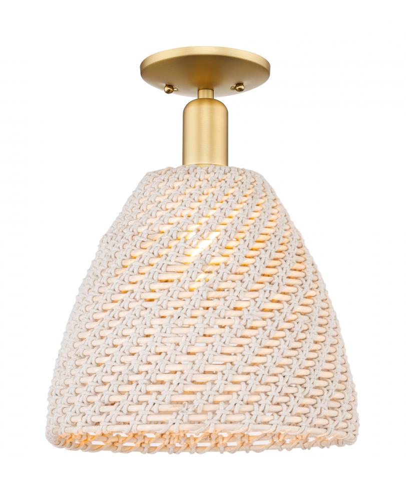 Bristol Natural - 1 Light - 6 inch - Satin Gold - Semi-Flush Mount