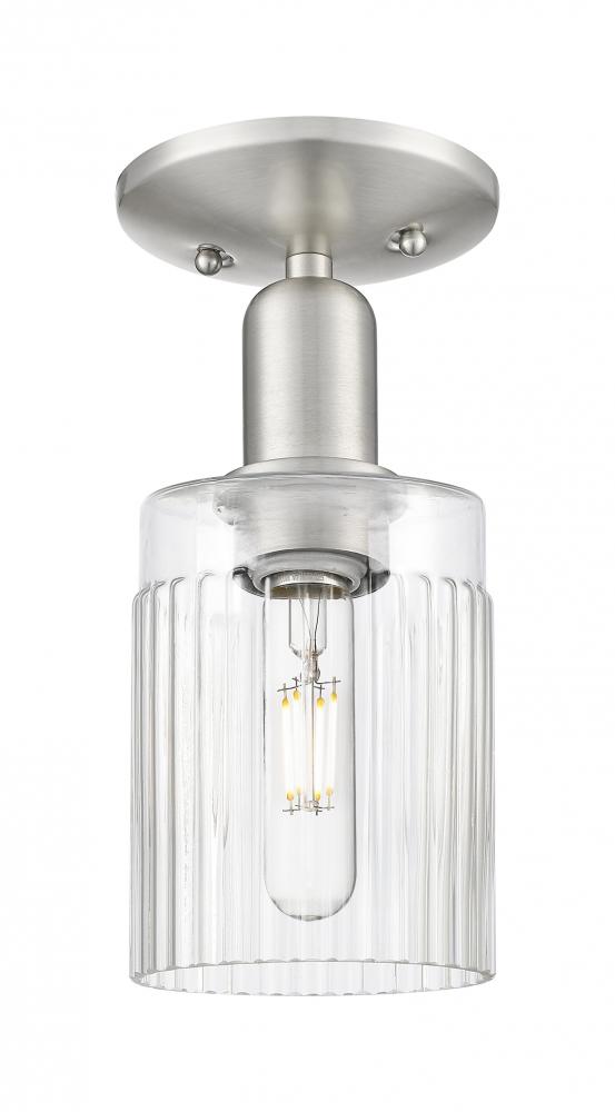 Hadley - 1 Light - 5 inch - Brushed Satin Nickel - Semi-Flush Mount