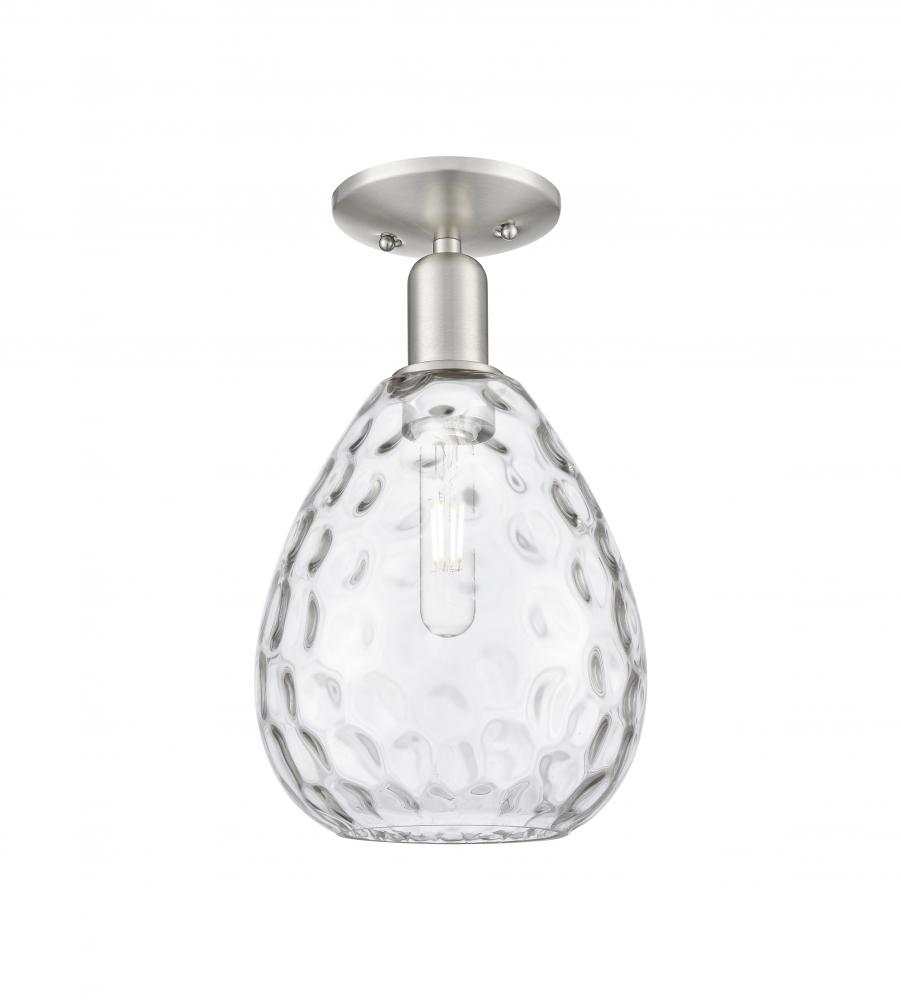 Waverly - 1 Light - 8 inch - Brushed Satin Nickel - Semi-Flush Mount