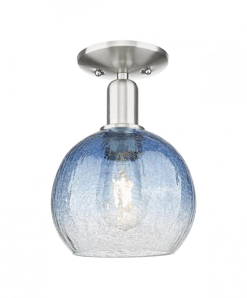 Brookhaven Globe - 1 Light - 6 inch - Brushed Satin Nickel - Semi-Flush Mount