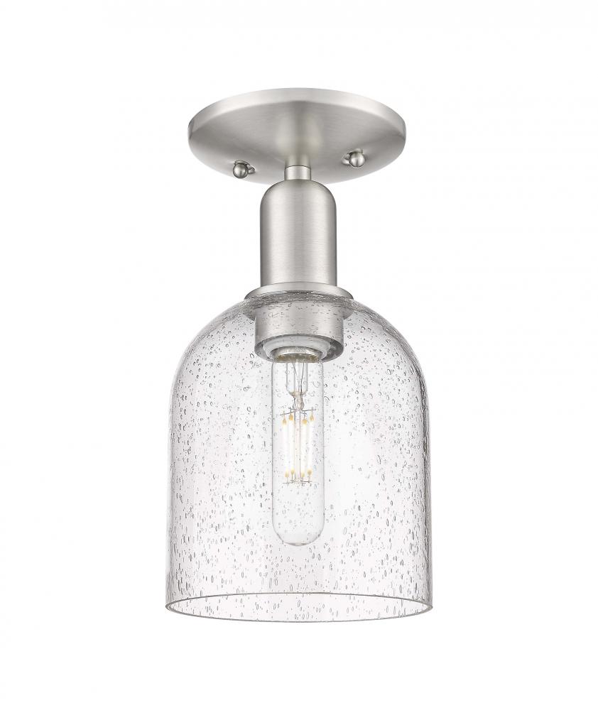 Bella - 1 Light - 6 inch - Brushed Satin Nickel - Semi-Flush Mount
