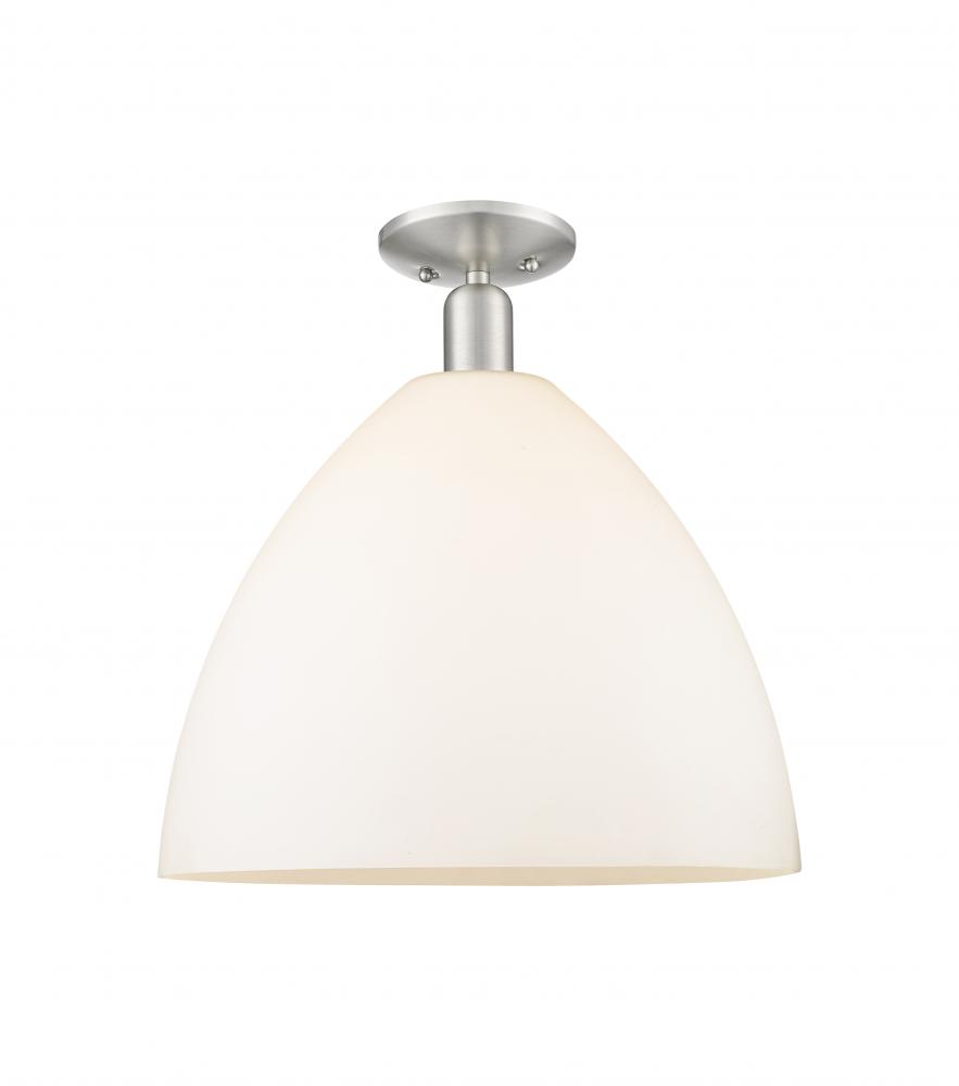 Bristol - 1 Light - 16 inch - Brushed Satin Nickel - Semi-Flush Mount