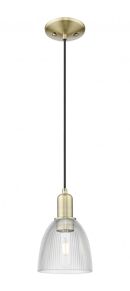Castile - 1 Light - 6 inch - Antique Brass - Cord hung - Mini Pendant