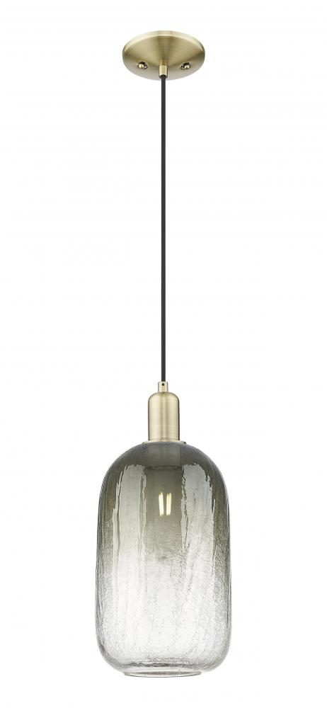 Brookhaven Cloche - 1 Light - 6 inch - Antique Brass - Cord hung - Mini Pendant