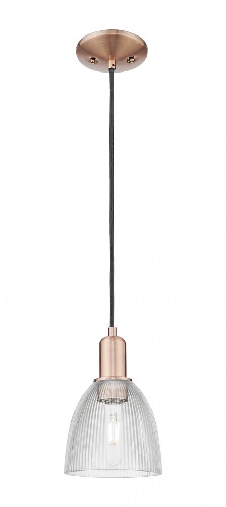 Castile - 1 Light - 6 inch - Antique Copper - Cord hung - Mini Pendant