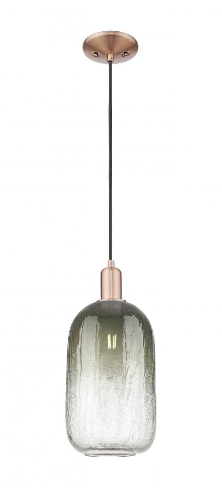 Brookhaven Cloche - 1 Light - 6 inch - Antique Copper - Cord hung - Mini Pendant