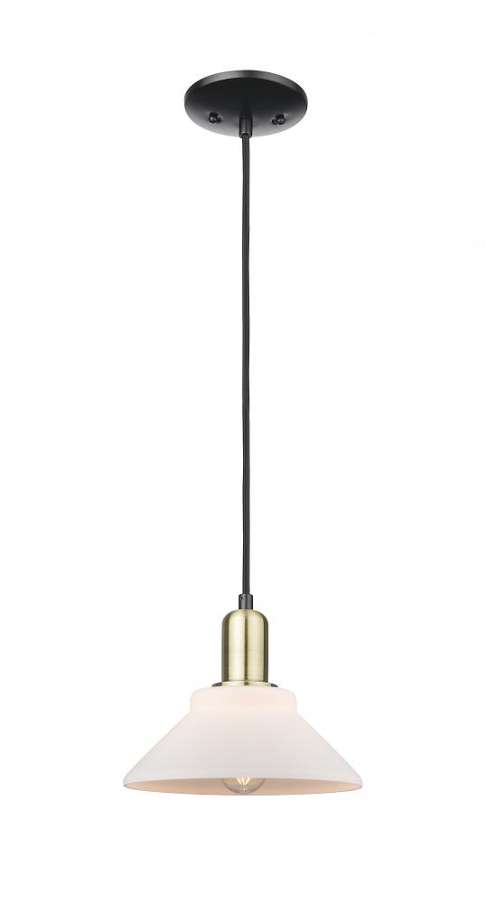 Orwell - 1 Light - 8 inch - Black Antique Brass - Cord hung - Mini Pendant