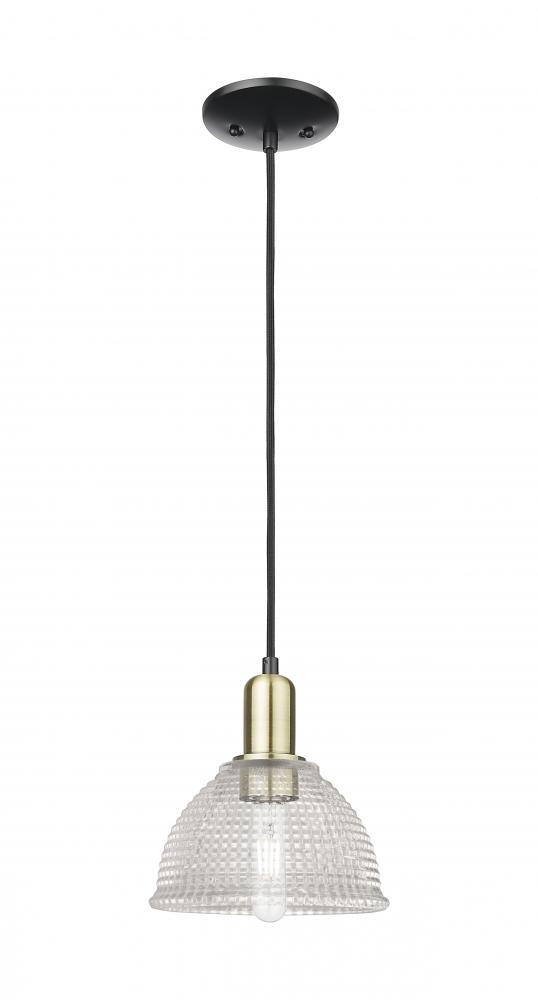 Arietta - 1 Light - 8 inch - Black Antique Brass - Cord hung - Mini Pendant
