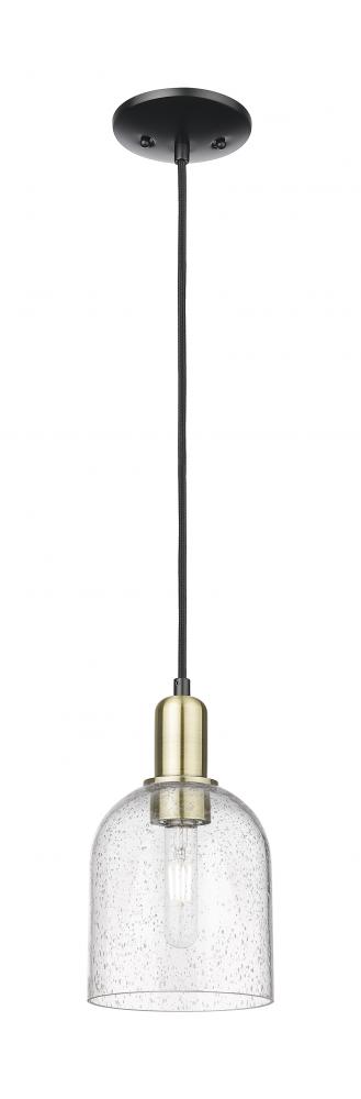 Bella - 1 Light - 6 inch - Black Antique Brass - Cord hung - Mini Pendant