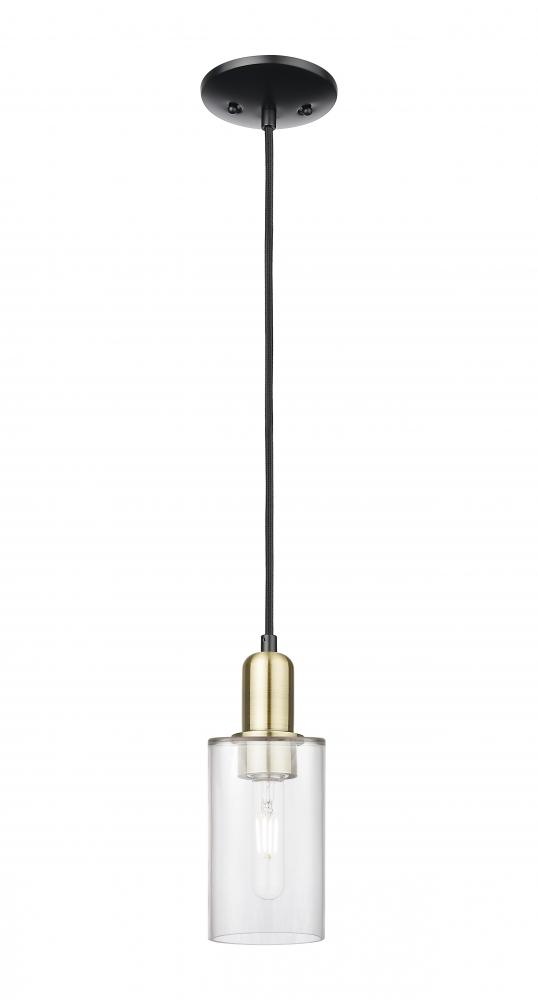 Clymer - 1 Light - 4 inch - Black Antique Brass - Cord hung - Mini Pendant