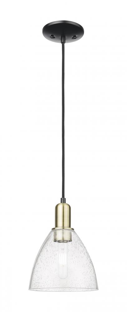 Bristol - 1 Light - 8 inch - Black Antique Brass - Cord hung - Mini Pendant