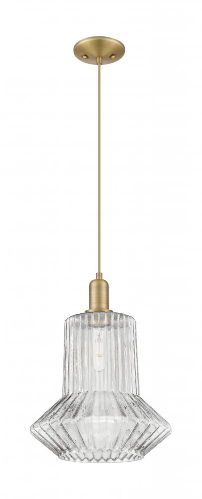 Springwater - 1 Light - 12 inch - Black Antique Brass - Cord hung - Mini Pendant
