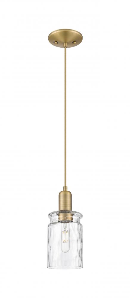 Candor - 1 Light - 5 inch - Brushed Brass - Cord hung - Mini Pendant