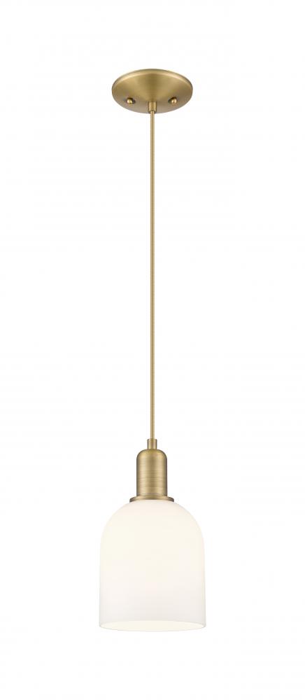 Bella - 1 Light - 6 inch - Brushed Brass - Cord hung - Mini Pendant