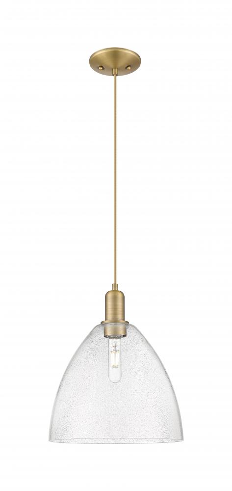 Bristol - 1 Light - 12 inch - Brushed Brass - Cord hung - Mini Pendant