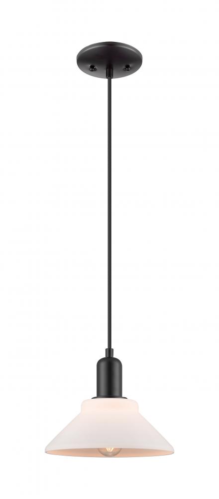 Orwell - 1 Light - 8 inch - Matte Black - Cord hung - Mini Pendant