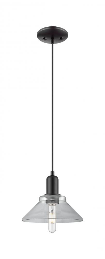Orwell - 1 Light - 8 inch - Matte Black - Cord hung - Mini Pendant