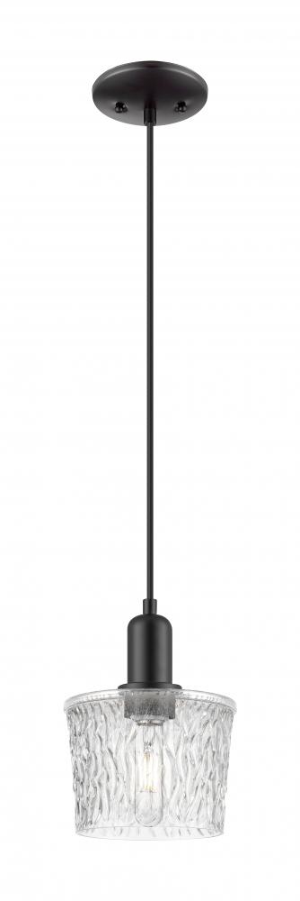 Niagara - 1 Light - 7 inch - Matte Black - Cord hung - Mini Pendant