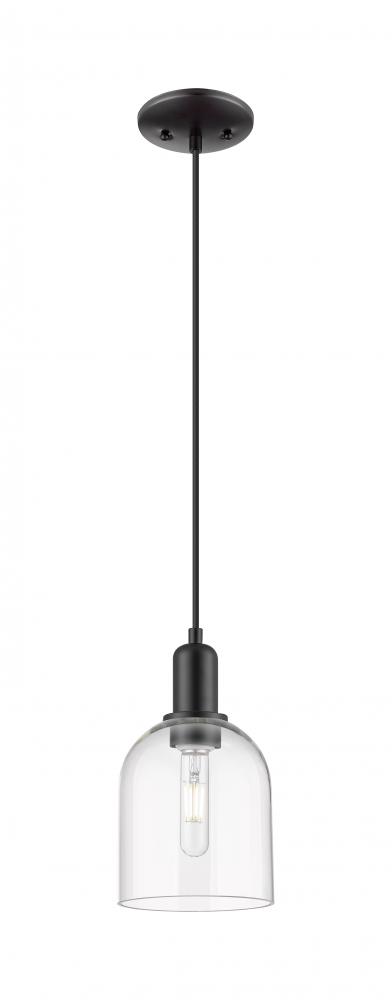 Bella - 1 Light - 6 inch - Matte Black - Cord hung - Mini Pendant