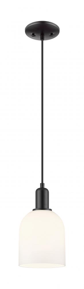 Bella - 1 Light - 6 inch - Matte Black - Cord hung - Mini Pendant