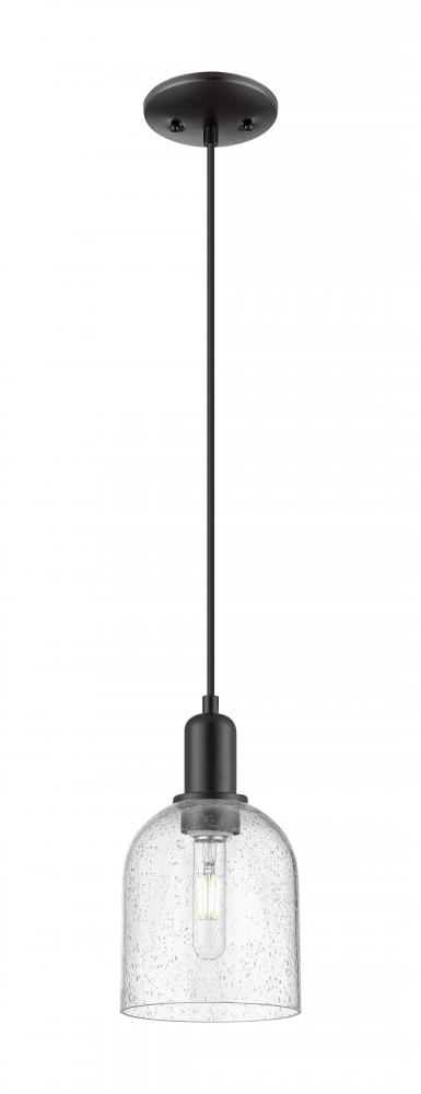 Bella - 1 Light - 6 inch - Matte Black - Cord hung - Mini Pendant
