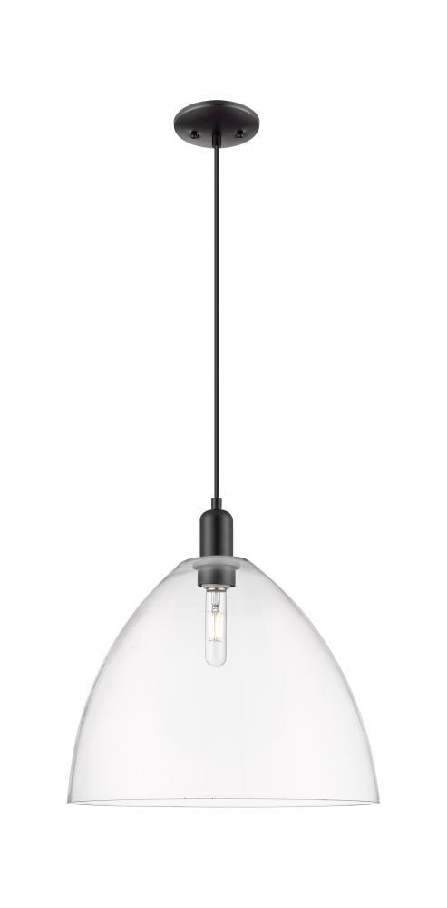 Bristol - 1 Light - 16 inch - Matte Black - Cord hung - Mini Pendant