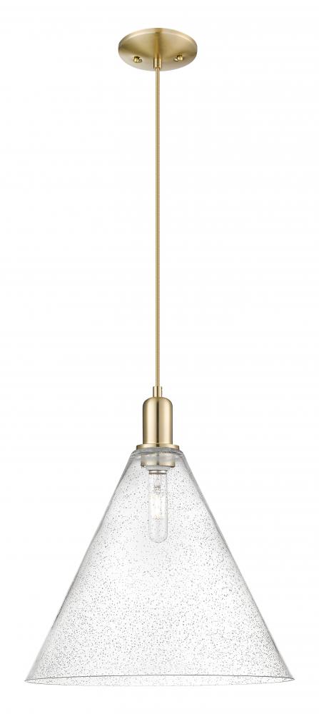Berkshire Glass - 1 Light - 16 inch - Champagne Bronze - Cord hung - Mini Pendant