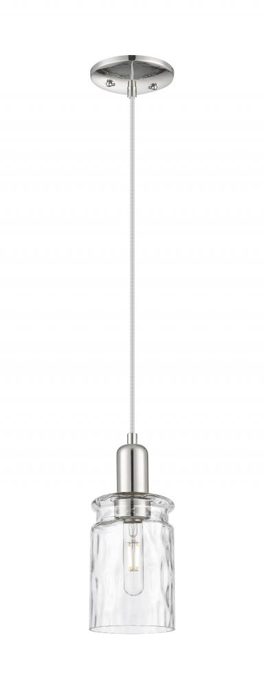 Candor - 1 Light - 5 inch - Polished Nickel - Cord hung - Mini Pendant