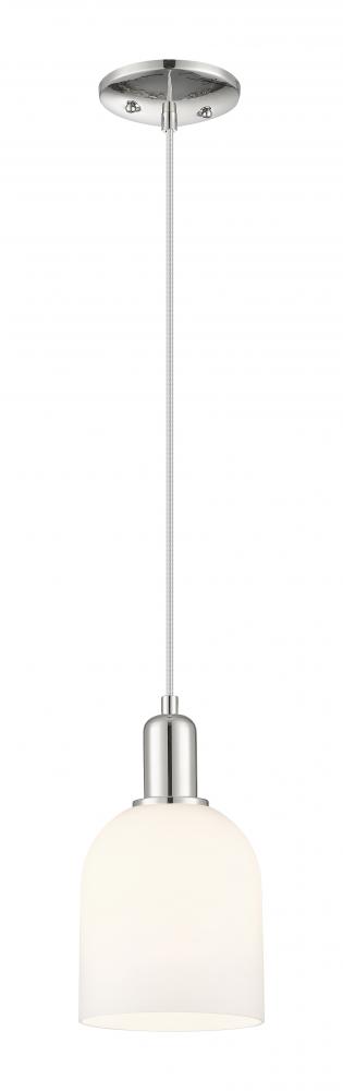Bella - 1 Light - 6 inch - Polished Nickel - Cord hung - Mini Pendant
