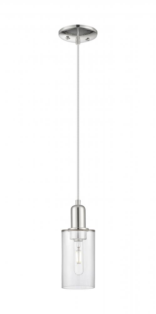 Clymer - 1 Light - 4 inch - Polished Nickel - Cord hung - Mini Pendant