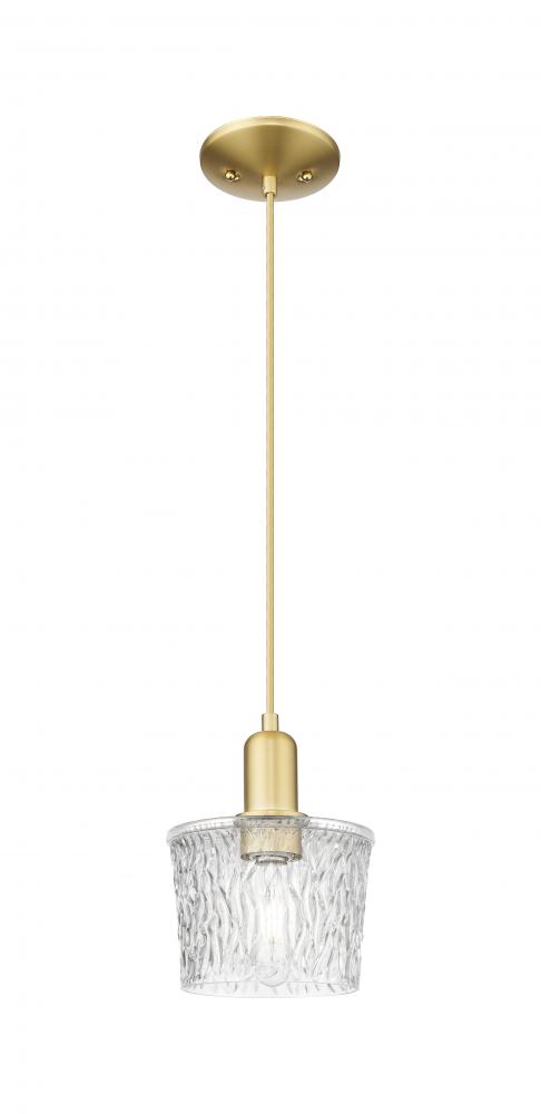 Niagara - 1 Light - 7 inch - Satin Gold - Cord hung - Mini Pendant