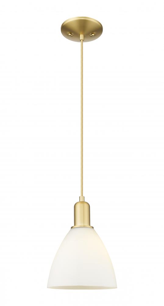 Bristol - 1 Light - 8 inch - Satin Gold - Cord hung - Mini Pendant