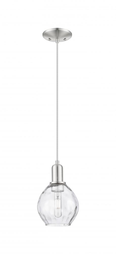 Waverly - 1 Light - 6 inch - Brushed Satin Nickel - Cord hung - Mini Pendant