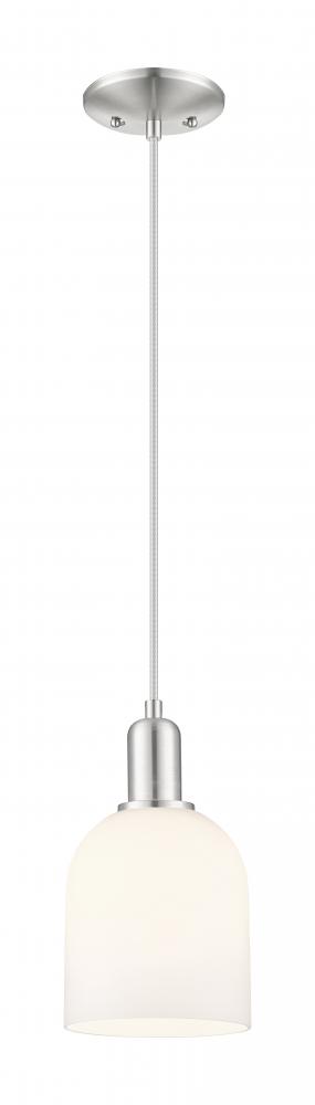 Bella - 1 Light - 6 inch - Brushed Satin Nickel - Cord hung - Mini Pendant