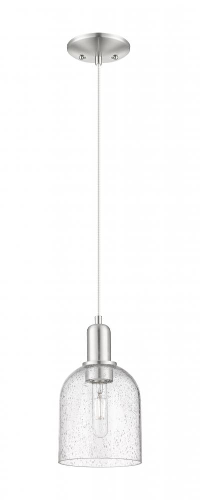 Bella - 1 Light - 6 inch - Brushed Satin Nickel - Cord hung - Mini Pendant