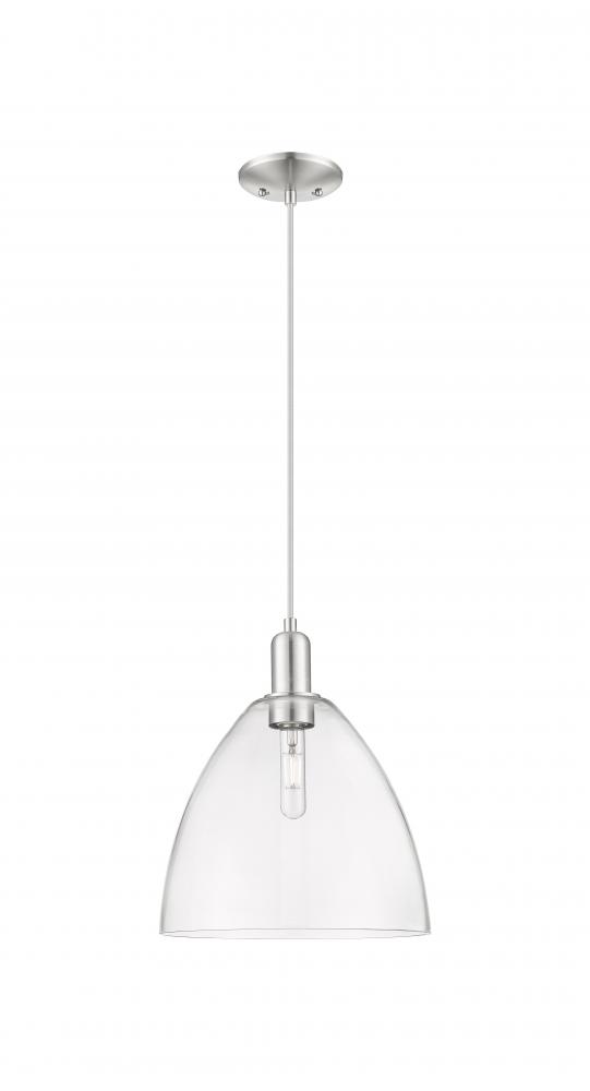 Bristol - 1 Light - 12 inch - Brushed Satin Nickel - Cord hung - Mini Pendant