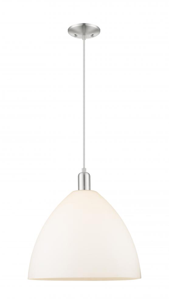 Bristol - 1 Light - 16 inch - Brushed Satin Nickel - Cord hung - Mini Pendant